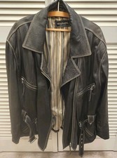 Lederjacke Schwarz Damen Gr. 46 , Bikerstil von Segnaro