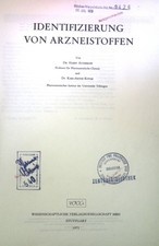 Identifizierung von Arzneistoffen. Auterhoff, Harry und Karl-Artur Kovar: