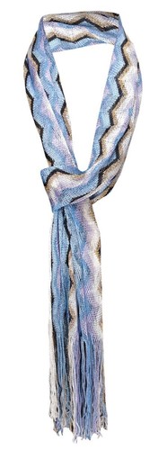 Damen netzschal blau - netzschal,