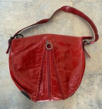 CLAUDIO FERRICI echt LEDER Tasche Handtasche Bag rot