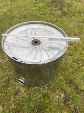 Pflanzkübel aus Edelstahl 40 cm Durchmesser, Edelstahlblumentpof, Feuerschale