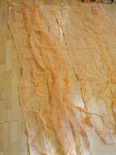 Gardine orange vintage retro Muster Transparent