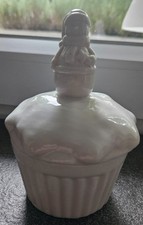 Cupcake Weihnachten Porzellan weiß lasiert Schneemann Deckeldose Keksdose