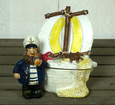 Kleine maritime Dose Segelboot