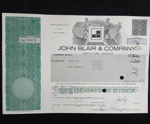 Alte aktie john blair - us,