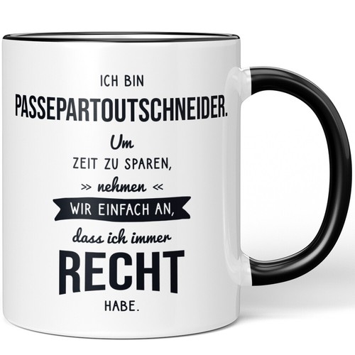 Ich bin passepartoutschneider - bin,