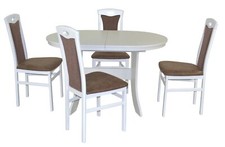 5tlg. Tischgruppe, Esstisch mit Auszugsfunktion, 4Stühle, 1 Esstisch, in 5Farben