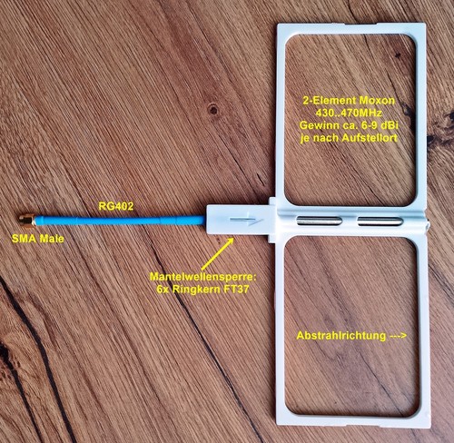 Moxon antenne für 70cm - für,