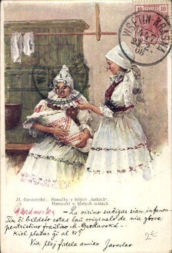 Zwei tschechische damen - ak,