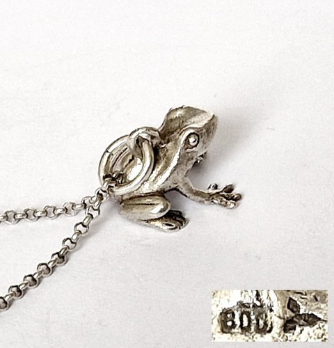 Anhänger frosch 800er silber - anhänger,