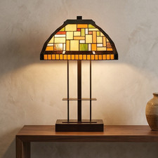 Tiffany tischlampe buntglas - tischlampe,