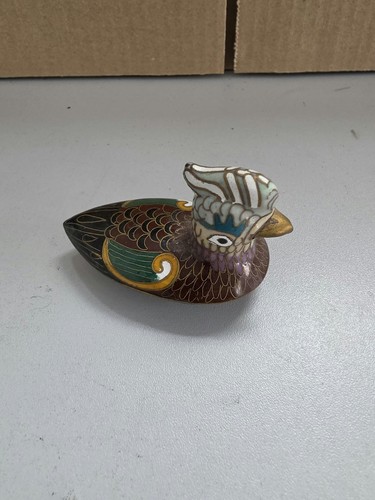 Cloisonné ente dose schatulle - ente,