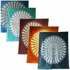 Pfau Mandala Tagesdecke - Wandbehang - Dekotuch - div. Farben 210 x 230 