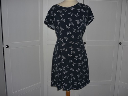Kleid dunkelblau mit - kleid,