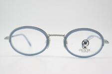 Vintage Brille OLIVER by VALENTINO 1504 Silber Blau Oval Brillengestell