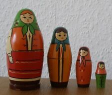 Russische Matroschka. Babuschka! 5 Holz-Puppen. Handgemalt. RARITÄT! ALT & SCHÖN