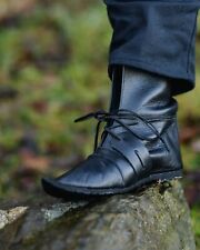 Mytholon Johann Halbstiefel Leder Schwarz 39 Larp Mittelalter Reenactment #23133