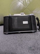 Agfa Billy-Record Faltbalgenkamera für Rollfilm, chrom / schwarz