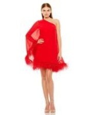 Mac Duggal Red One Shoulder