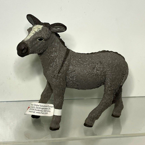 Schleich esel tierfigur grau - esel,