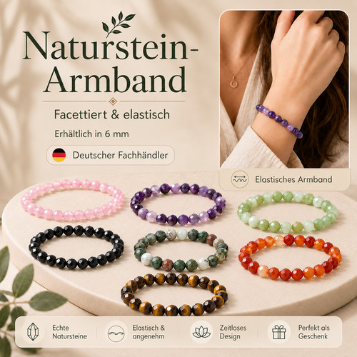Edelstein armband facettiert - edelstein,