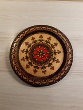 Vintage alter Wandteller Holz