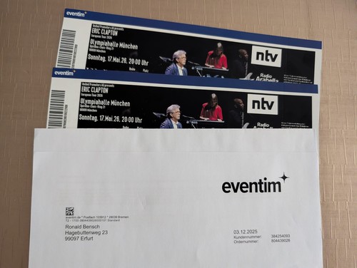 Tickets für eric clapton - tickets,
