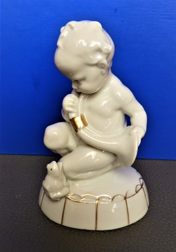 Porzellan figur trompeter mit - porzellan,