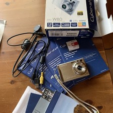 Sony DSC-W80 Cyber Shot Digitalkamera Silber Defekt Mit Kabel 1 Akku Und CD