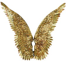 2 XXL Engelsflügel Wanddeko Engel Wandhänger Wandskulptur Flügel Gold 100cm neu