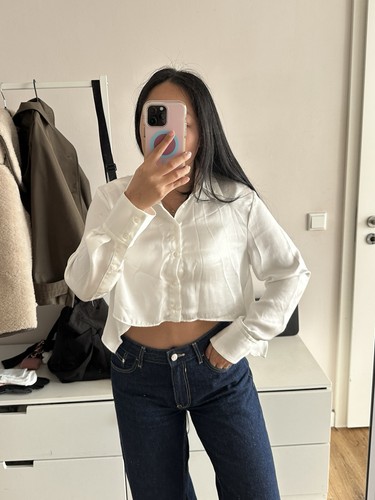 Zara satinbluse shirt weiß - zara,
