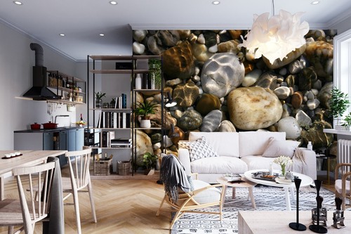 Wasser oval kieselsteine - 3d,
