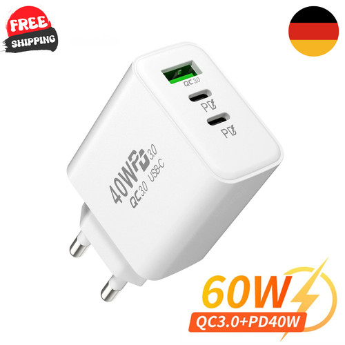 Fach schnellladegerät 40w - 3-fach,