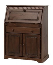 Sekretär aus Kiefernholz kolonialfarben lackiert Schreibtisch