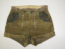 60/70 Vintage Alpspitze DDR Pfadfinder Lederhose Doppelzipp speckig kurz Gr.50