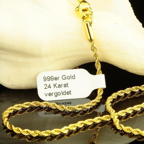 Kordelkette 999er gold - mm,