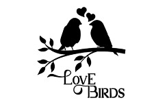 Schablone " Love Birds1.. "