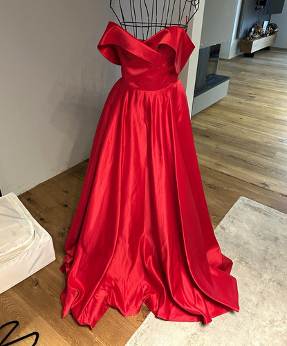 Damen abendkleid rot lang - j&l,