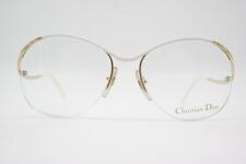 Vintage Brille Christian Dior 2240 48 Weiß Gold Halbrand Brillengestell