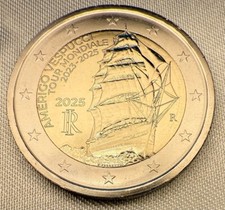 2 Euro Italien 2025 - Weltreise des Amerigo-Vespucci