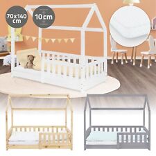 Kinderbett/Matratze Rausfallschutz Bett Holzbett Kiefernholz Hausbett 70x140 cm