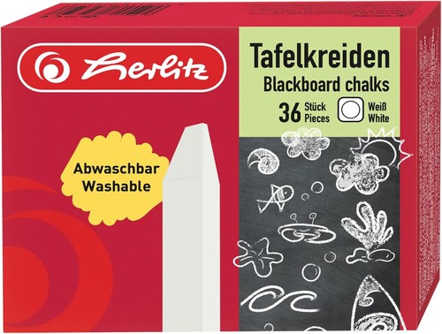 Herlitz wandtafelkreide weiß - wandtafelkreide,