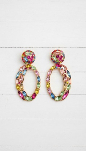 Statement ohrringe bunt strass - statement,