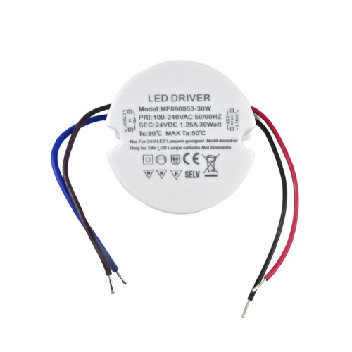 Rund led transformator 12v 24v - transformator,