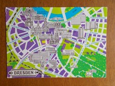 DDR 1977, Orientierungskarte-Stadtplan von "Dresden" Nr. 9803 in gelaufen