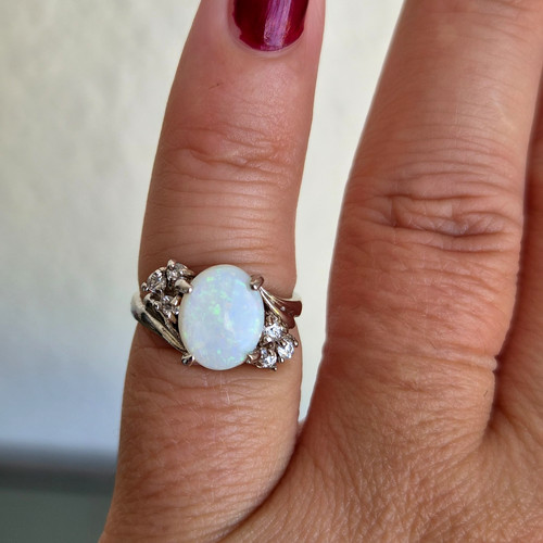 Opal ring 925 sterling silber - ring,