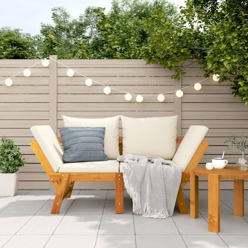 Gartenbank mit kissen 1 - gartenbank, 2-in-1