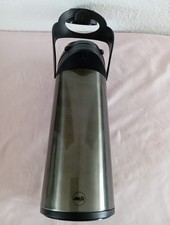 Emsa Pumpkanne Isolierkanne 1,9l silber-schwarz mit Auffangschale