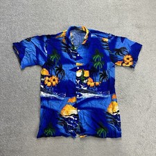 HAWAII Hemd Hawaiishirt Floral XL Magnum Rockabilly Hawaiianer Aloha 13404 Blau