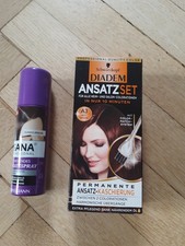 Haarfarbe Diadem Ansatzset A3 rotbraun und Isana Ansatzspray dunkelbraun neu